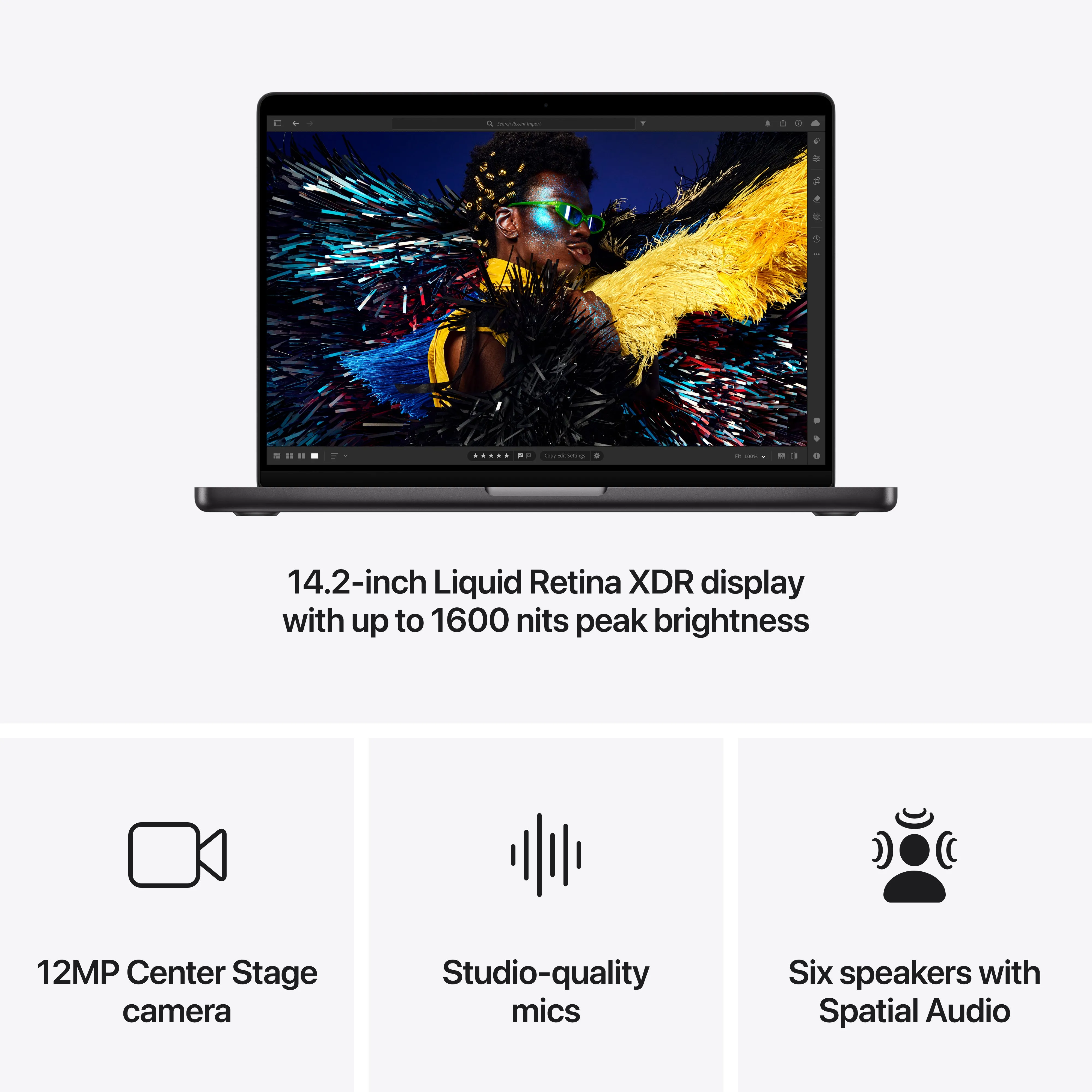 14-inch MacBook Pro - M4 (10-Core CPU and 10-Core GPU) - Space Black - Standard Glass