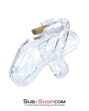 1506AR      Jailhouse Cock Clear Locking Male Chastity Cage - MEGA Deal