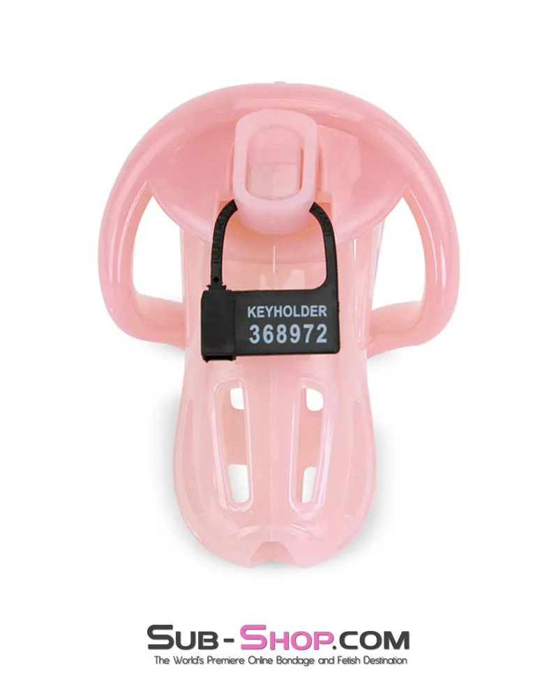 1533AR      Prison Bitch Pink Jailhouse Cock Locking Male Chastity Cage - MEGA Deal