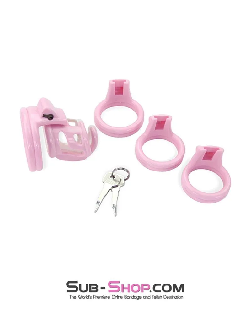 1561AR      Pretty Boy Pink Sissy High Security Male Chastity Device - MEGA Deal