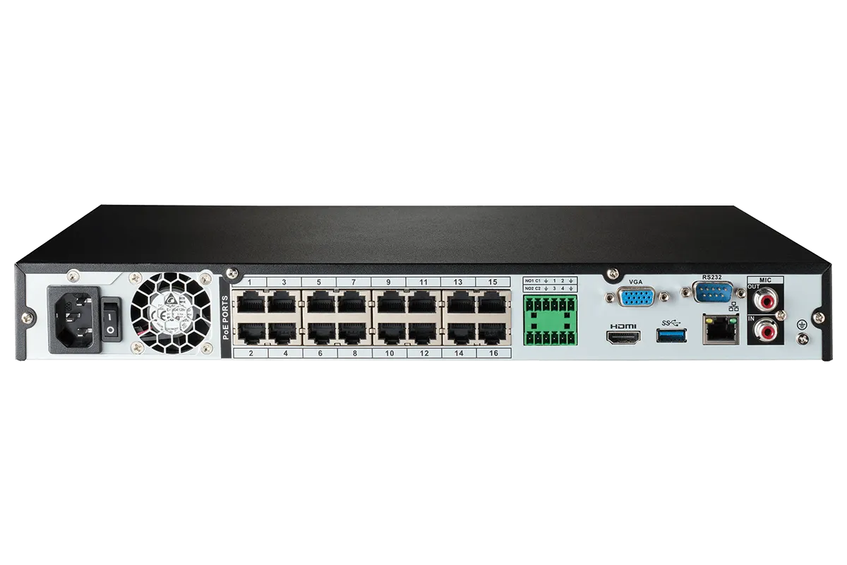 16-Channel 4K Fusion NVR System with 8 Smart Deterrence Dome IP Security Cameras with Smart Motion Detection Plus