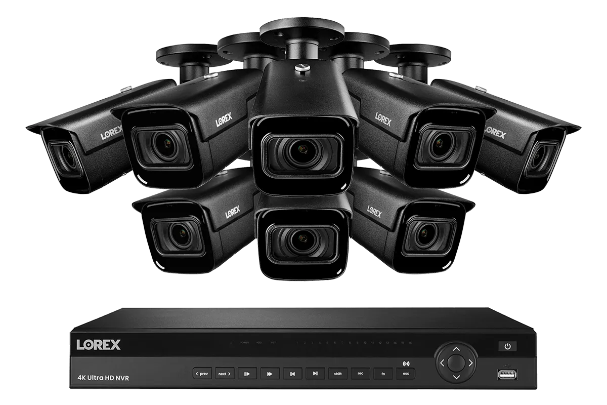 16-Channel Nocturnal NVR System with 4K (8MP) Smart IP Optical Zoom Security Cameras with Real-Time 30FPS Recording