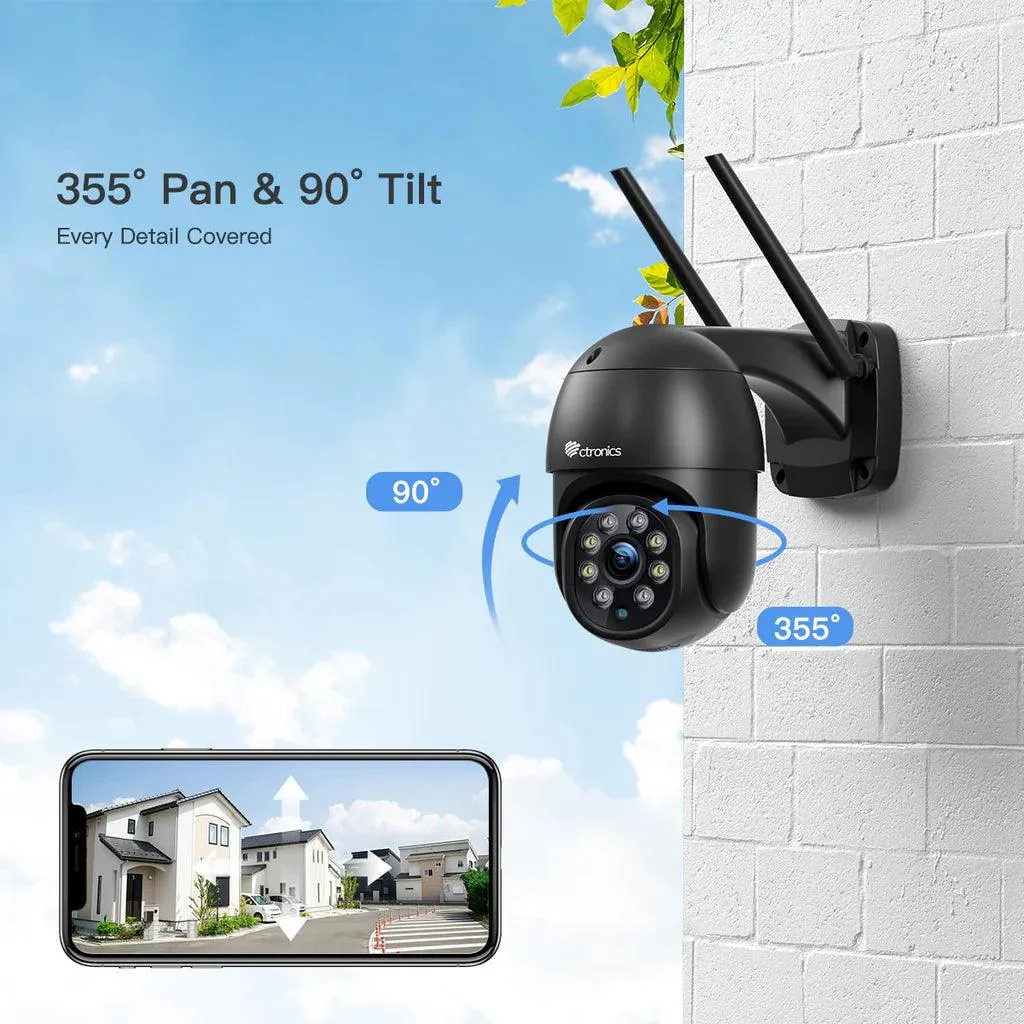 2 PACK 2K 4MP Wireless Security Camera with Human Detection and Auto Tracking-30m Color Night Vision