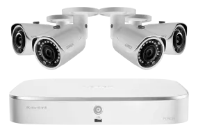 2K HD 8-Channel IP Security System with Four 5MP Cameras and Smart Home Voice Control