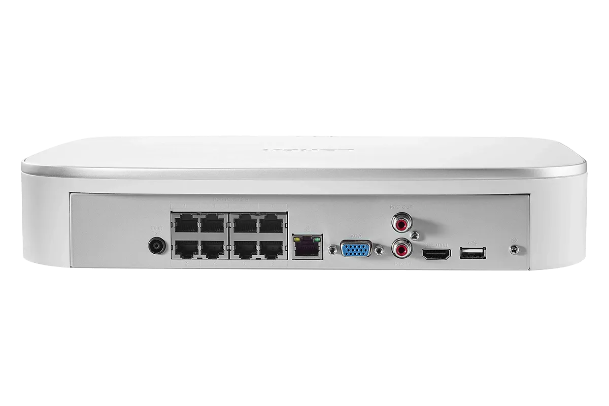 4K 8-channel 3TB Wired NVR System with 8 Smart Deterrence Cameras