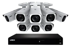 4K IP System with Eight 4K (8MP) Nocturnal IP Motorized Varifocal Metal Cameras