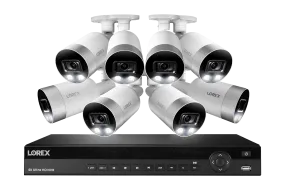 4K Ultra HD 16-Channel IP Security System with 8 Active Deterrence 4K (8MP) Cameras