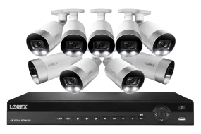 4K Ultra HD 16-Channel IP Security System with 9 Active Deterrence 4K (8MP) Cameras