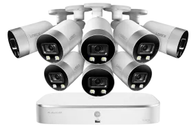 4K Ultra HD 8-Channel IP Security System with Smart Deterrence 4K (8MP) Cameras, Smart Motion Detection and Smart Home Voice Control