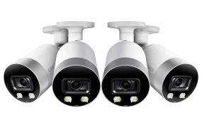 4K Ultra HD Smart Deterrence IP Camera with Color Night Vision (4-pack)