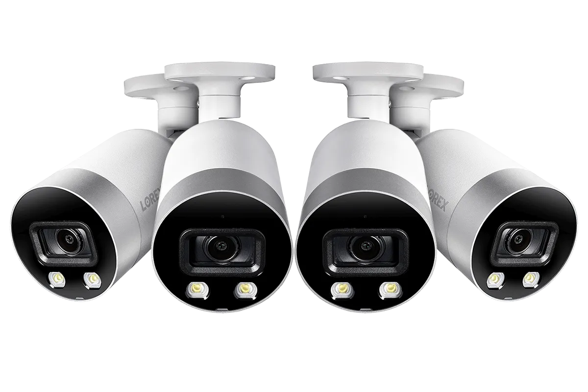 4K Ultra HD Smart Deterrence IP Camera with Color Night Vision (4-pack)