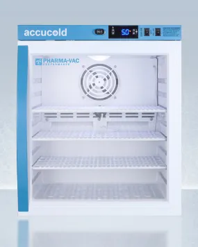 Accucold 18" Wide 1 Cu. Ft. Compact Vaccine Glass Door Refrigerator