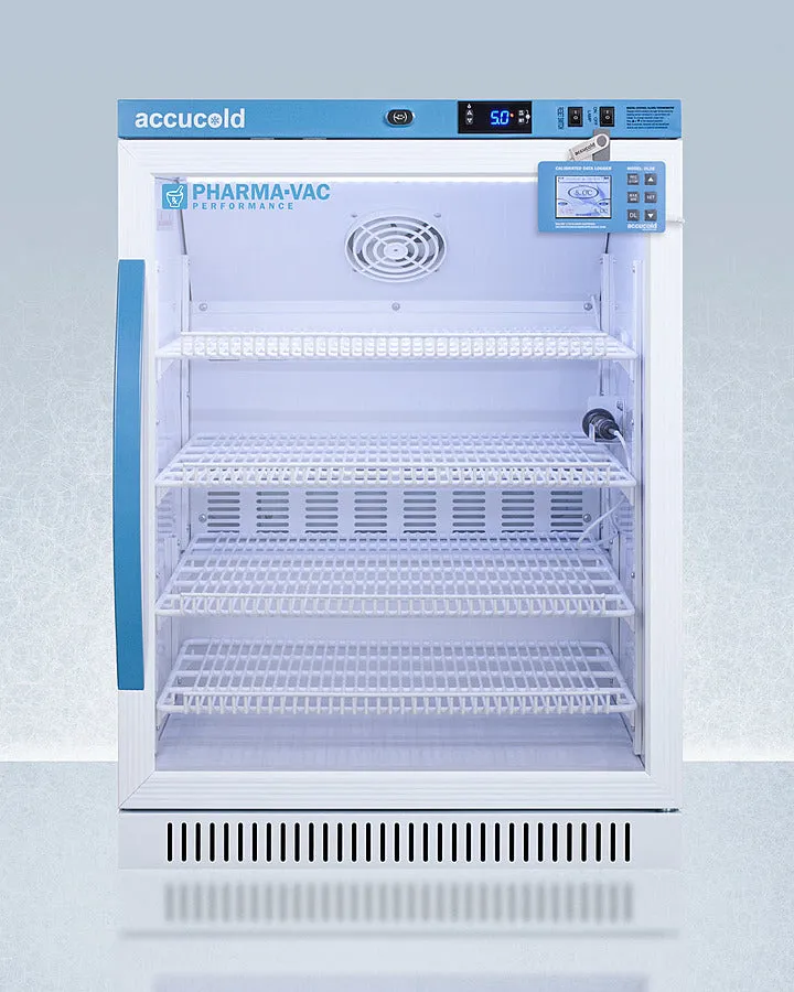 Accucold 23" Wide 6 Cu.Ft. ADA Height Vaccine Refrigerator Glass Door