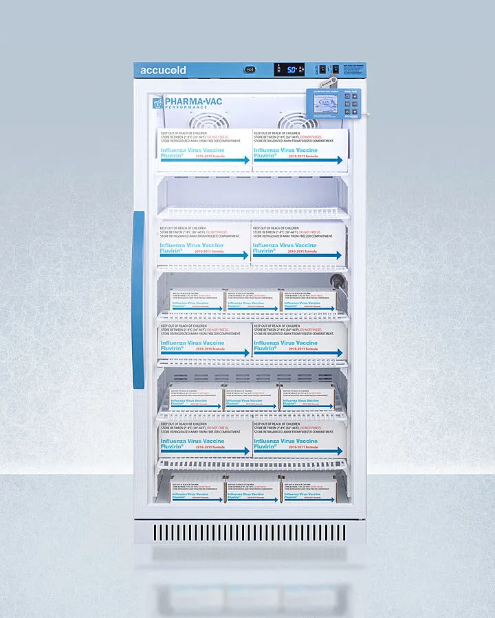 Accucold 23" Wide 8 Cu.Ft. Upright Vaccine Refrigerator Glass Door