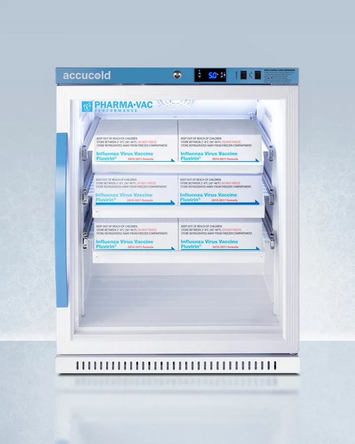 Accucold 24'' Vaccine Refrigerator ADA Height With Removable Drawers