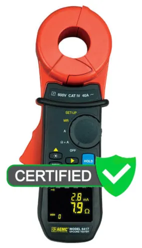 AEMC 6417 Clamp-On Ground Resistance Tester with Bluetooth, 1500Ω with Certificate