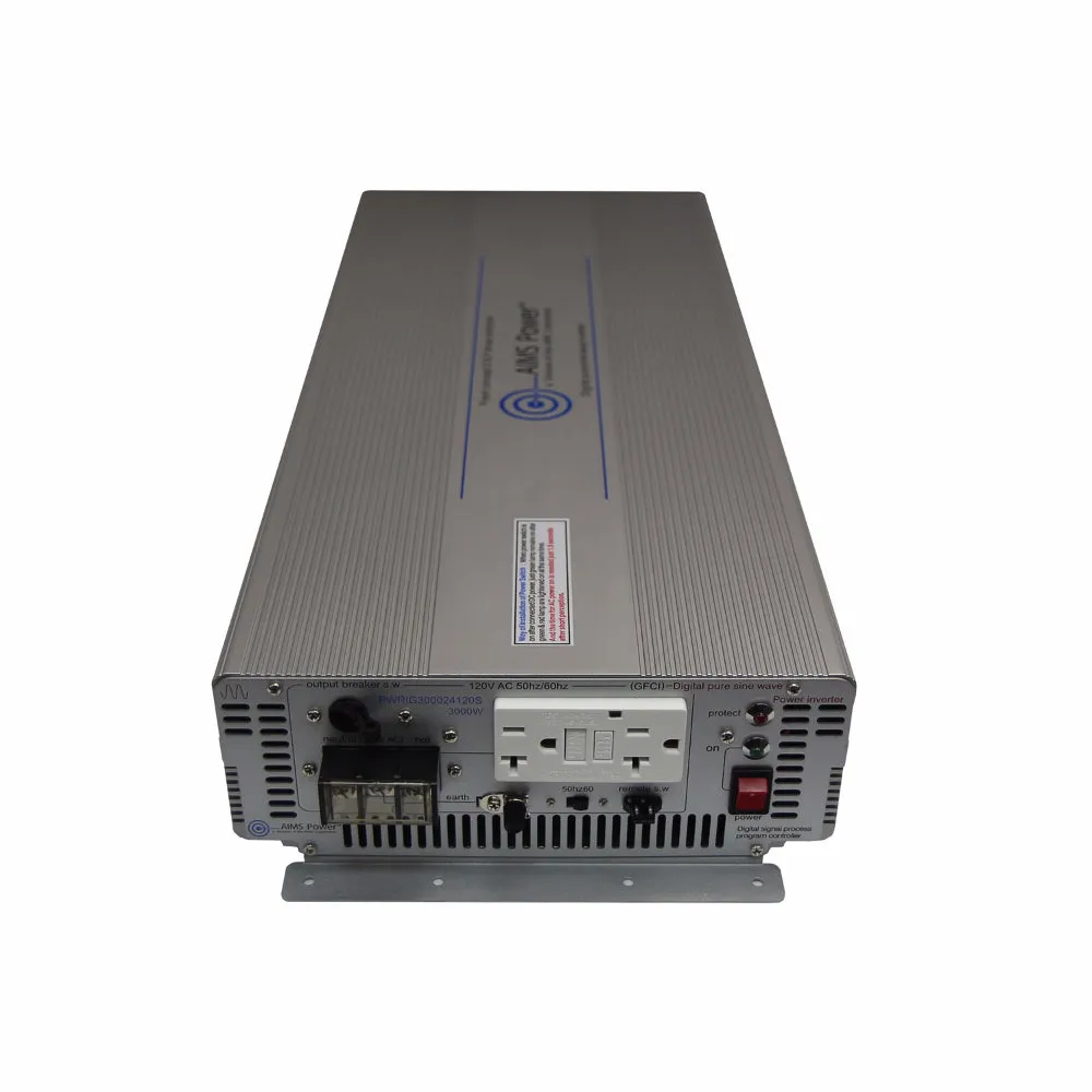 Aims Power 3000 Watt 24V Pure Sine Inverter - PWRIG300024120S