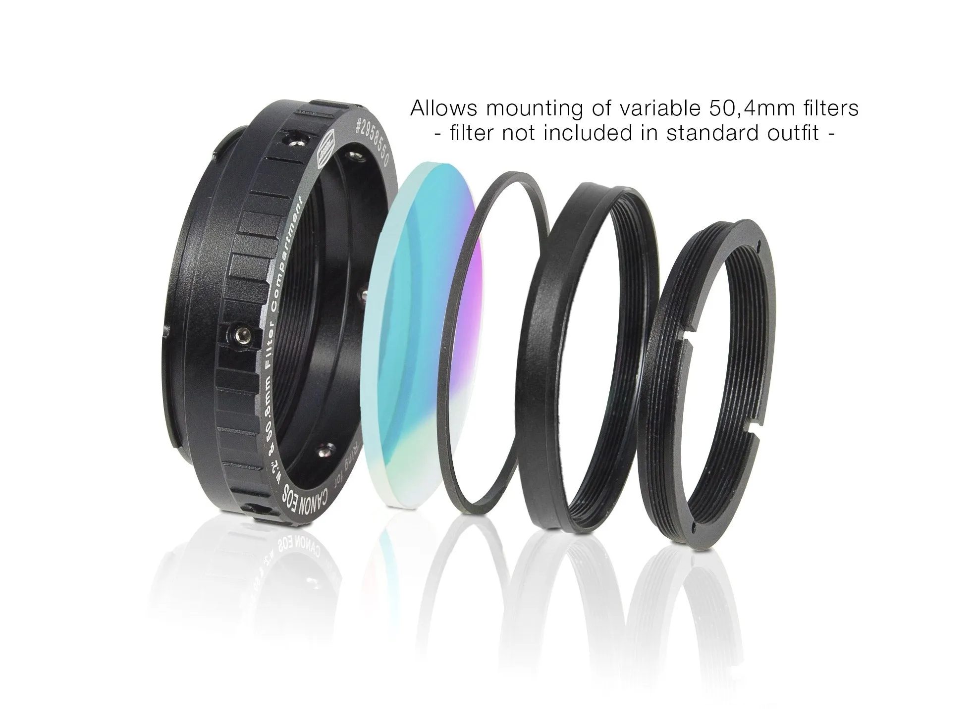 Baader zero-tolerance protective Canon DSLR T-Ring T-2/M48 and 2"