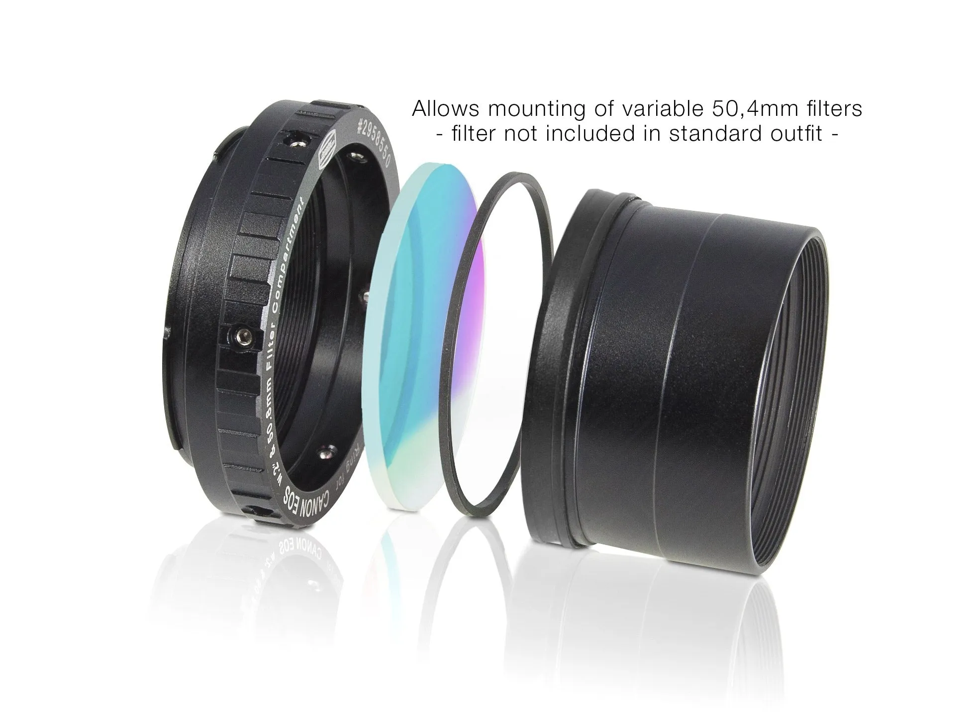 Baader zero-tolerance protective Canon DSLR T-Ring T-2/M48 and 2"