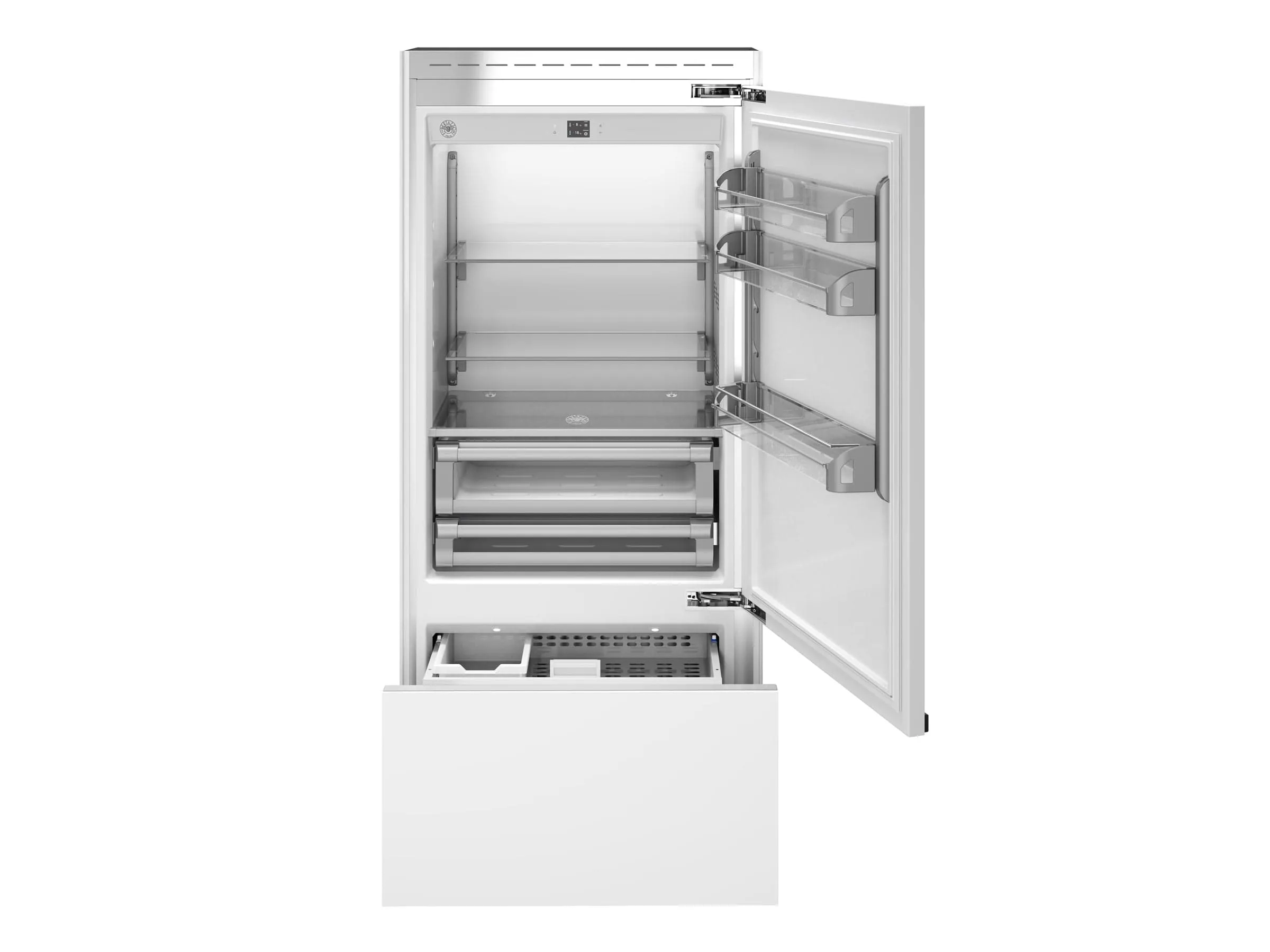 Bertazzoni 36 inch Right Door Built-In Bottom Mount Refrigerator REF36BMBIPRT