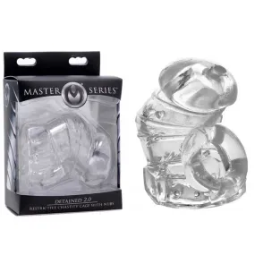 Detained 2.0 Restrictive 3 Inch Chastity Cage with Nubs by Master Series