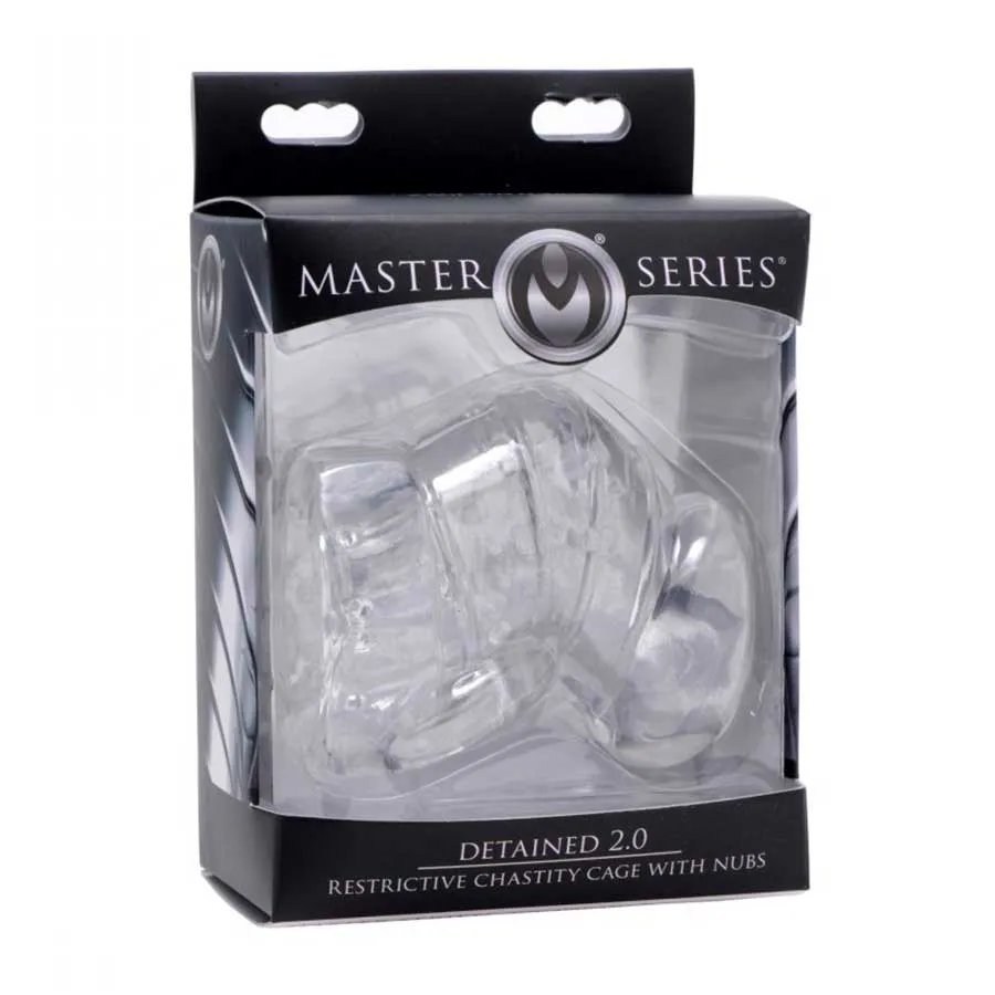 Detained 2.0 Restrictive 3 Inch Chastity Cage with Nubs by Master Series