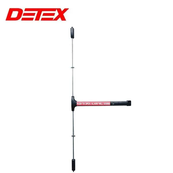 Detex - V50-EB - Surface Vertical Rod Exit Alarm - Narrow Stile - 9V - Satin Aluminum