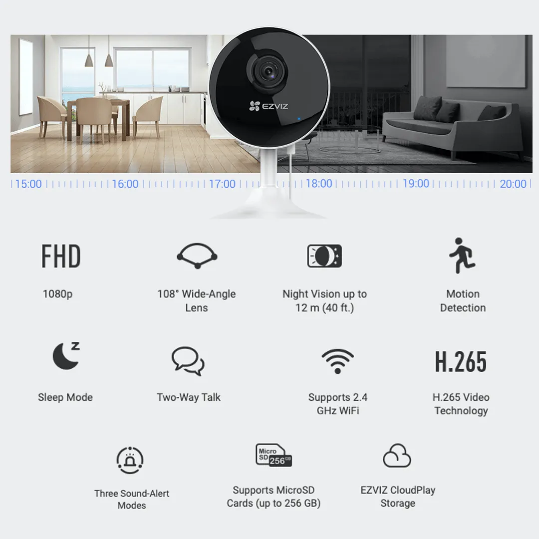 EZVIZ C1C-B 1080P SMART HOME CAMERA H.265