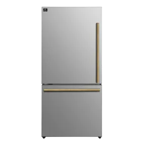 Forno Milano Espresso 31" Stainless 17.2 Cu.Ft W/ Ice Maker Bottom Freezer Refrigerator FFFFD1786-31S