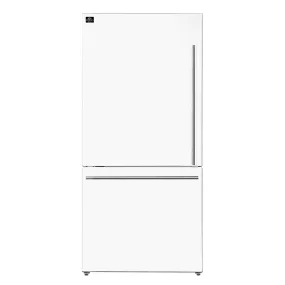 Forno Milano Espresso 31" White 17.2 Cu.Ft W/ Ice Maker Bottom Freezer Refrigerator FFFFD1786-31WHT