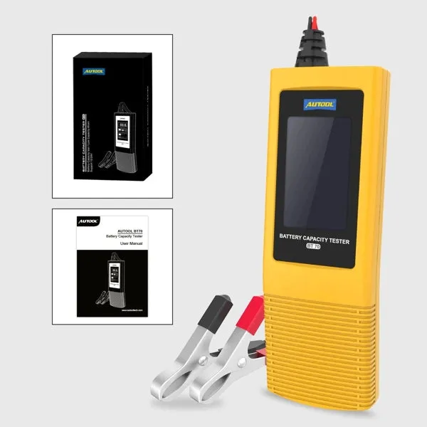 GT-BT70 - Autool BT70 12V/24V Digital Battery Tester | Voltage and Battery Display | 2-Inch HD Screen