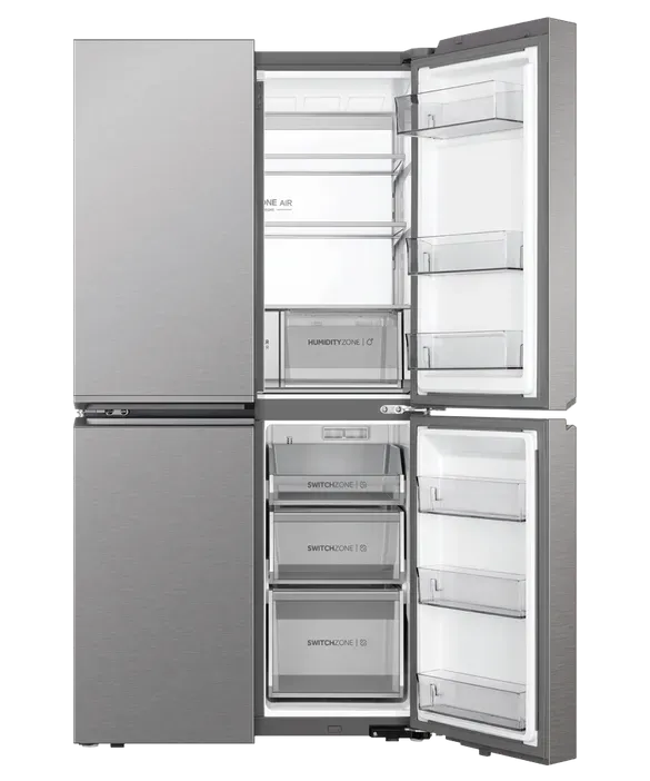 Haier 623L 600 Series Quad Door Refrigerator Freezer Ice & Water Stainless Steel