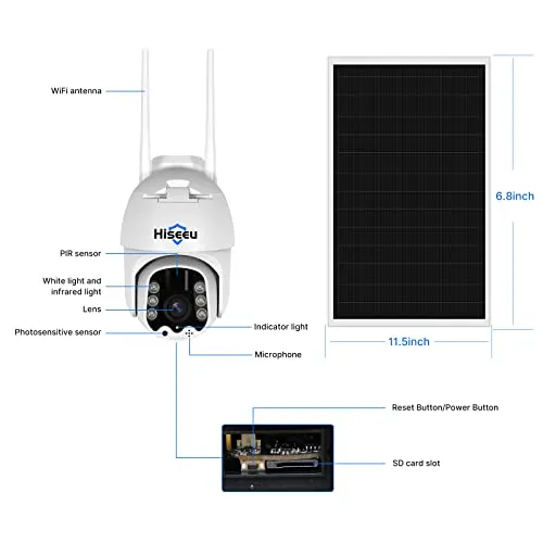 Hiseeu 2K,Two Way Audio Wireless Security Camera System,1TB Hard Drive,4Pcs 3MP Cameras 10Channel NVR,Mobile&PC Remote,Outdoor IP66 Waterproof,Night Vision,Motion Alert,Plug&Play,7/24/Motion Record