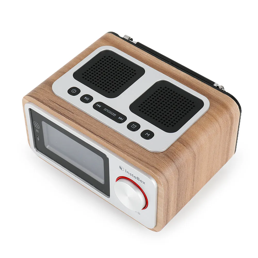 Instabox i30 Wooden Clock Radio & Bluetooth Speaker [DISCONTINUED]