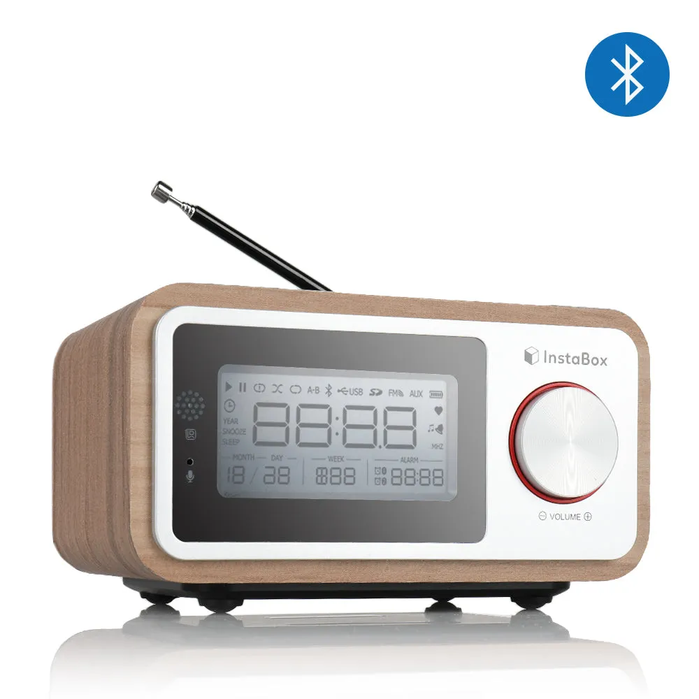 Instabox i30 Wooden Clock Radio & Bluetooth Speaker [DISCONTINUED]