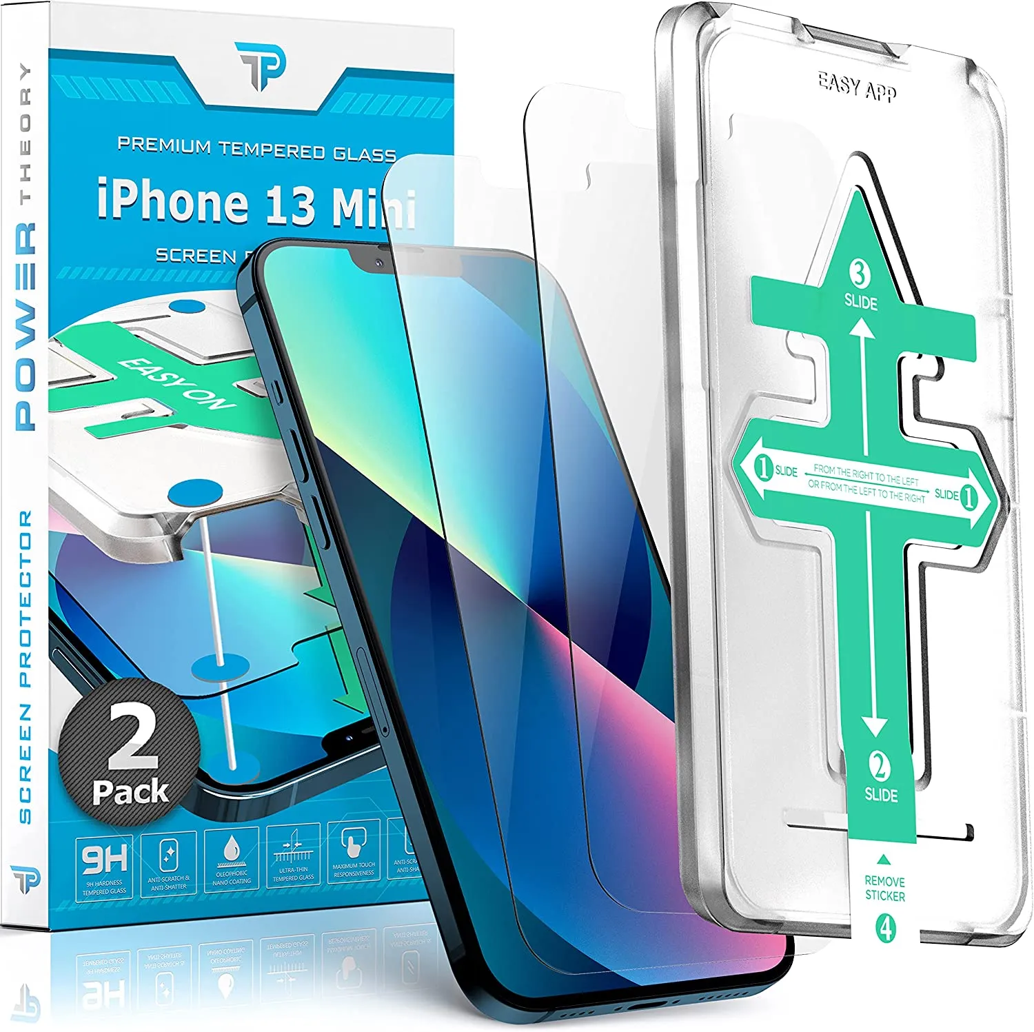 iPhone 13 Mini Tempered Glass Screen Protector [2-Pack]