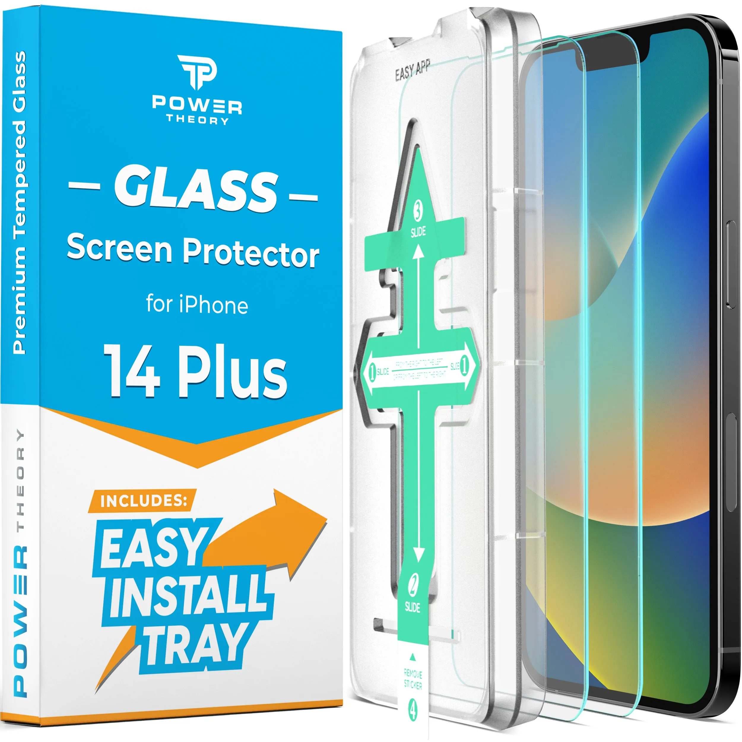 iPhone 14 Plus Tempered Glass Screen Protector [2-Pack]