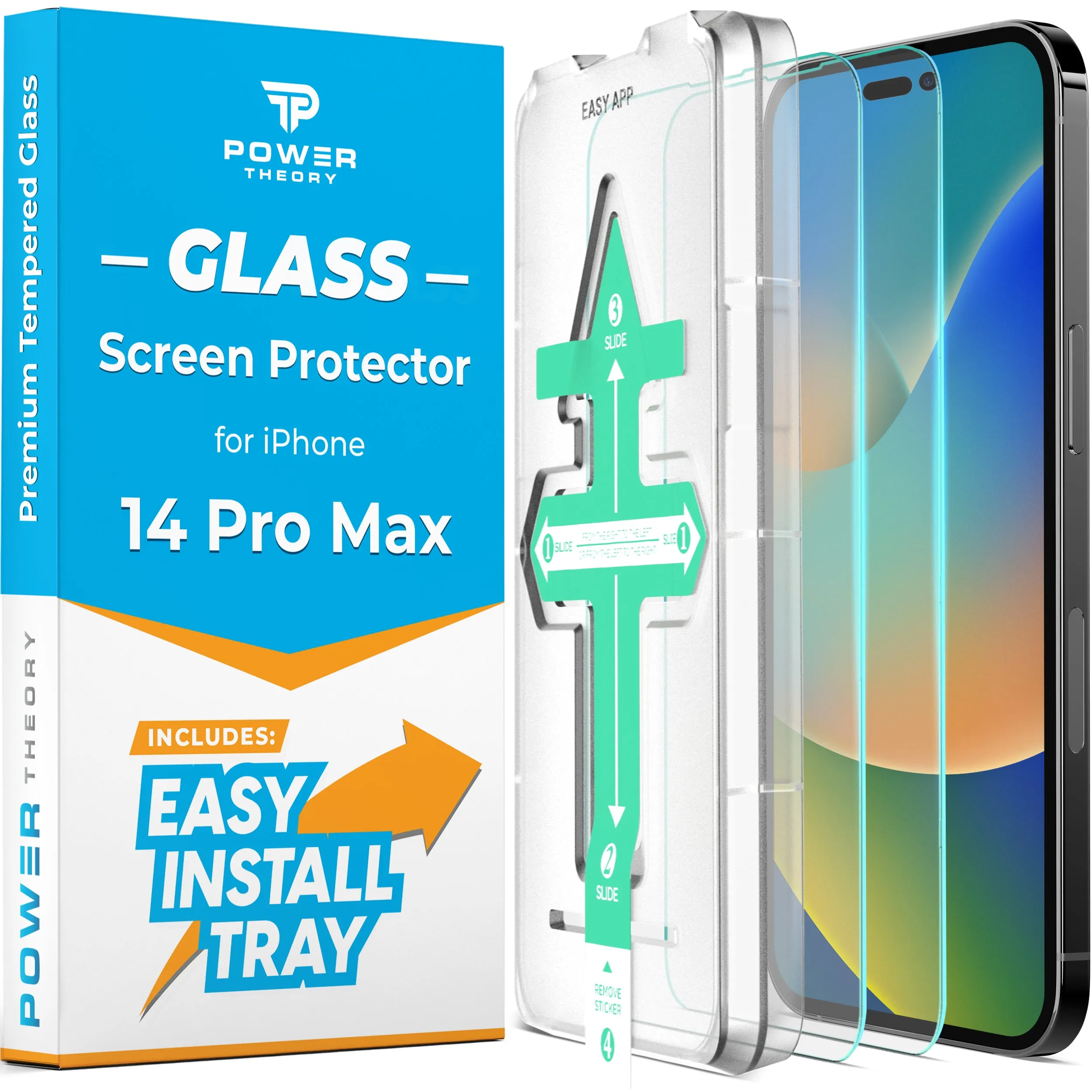 iPhone 14 Pro Max Tempered Glass Screen Protector [2-Pack]