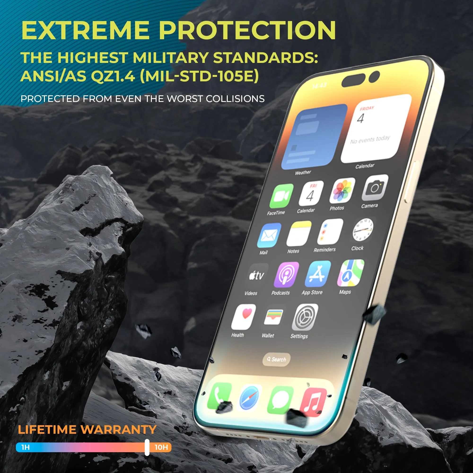 iPhone 16 Pro Max Screen Protector Shatterproof Tempered Glass