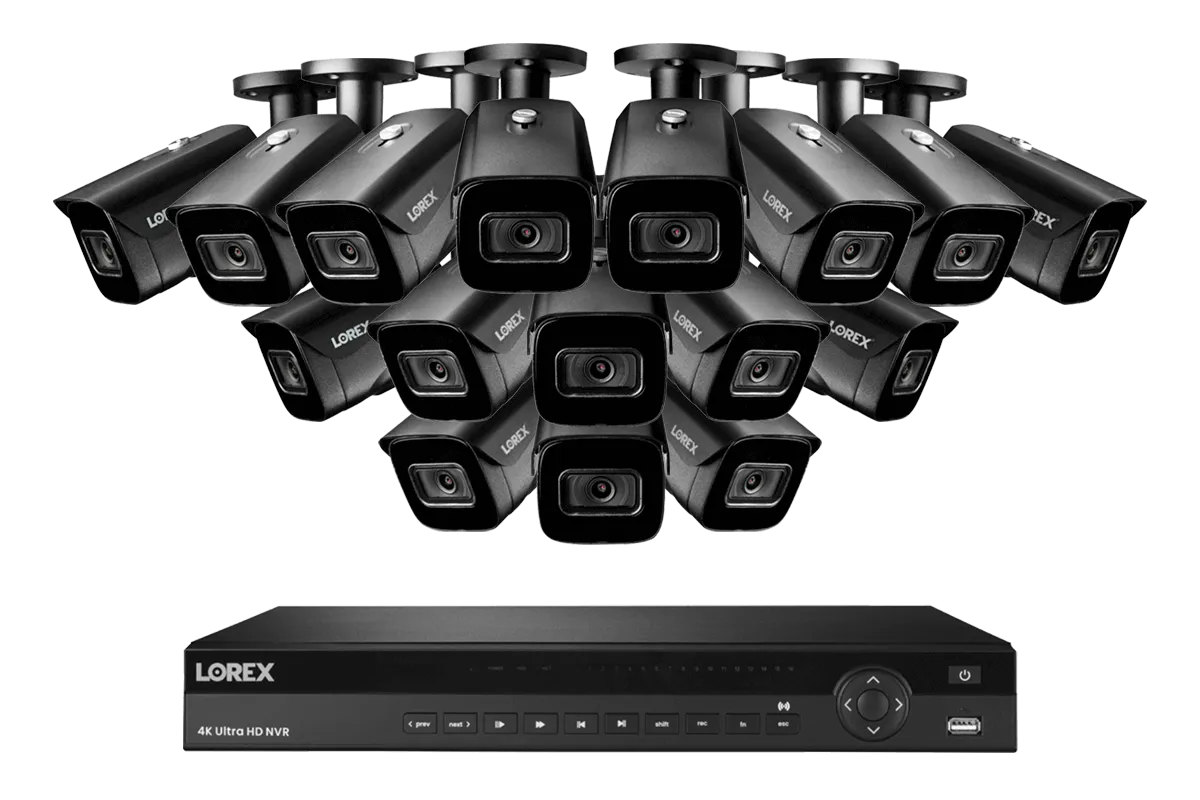 Lorex Nocturnal 3 4K 16-Channel 4TB Wired NVR System with Smart IP Cameras, 30FPS Recording and Motorized Varifocal Zoom Lenses