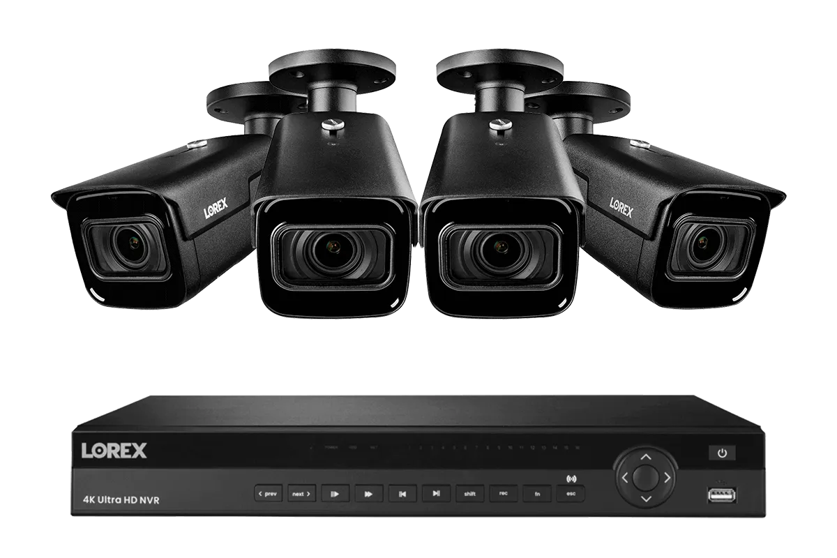 Lorex Nocturnal 3 4K 16-Channel 4TB Wired NVR System with Smart IP Cameras, 30FPS Recording and Motorized Varifocal Zoom Lenses