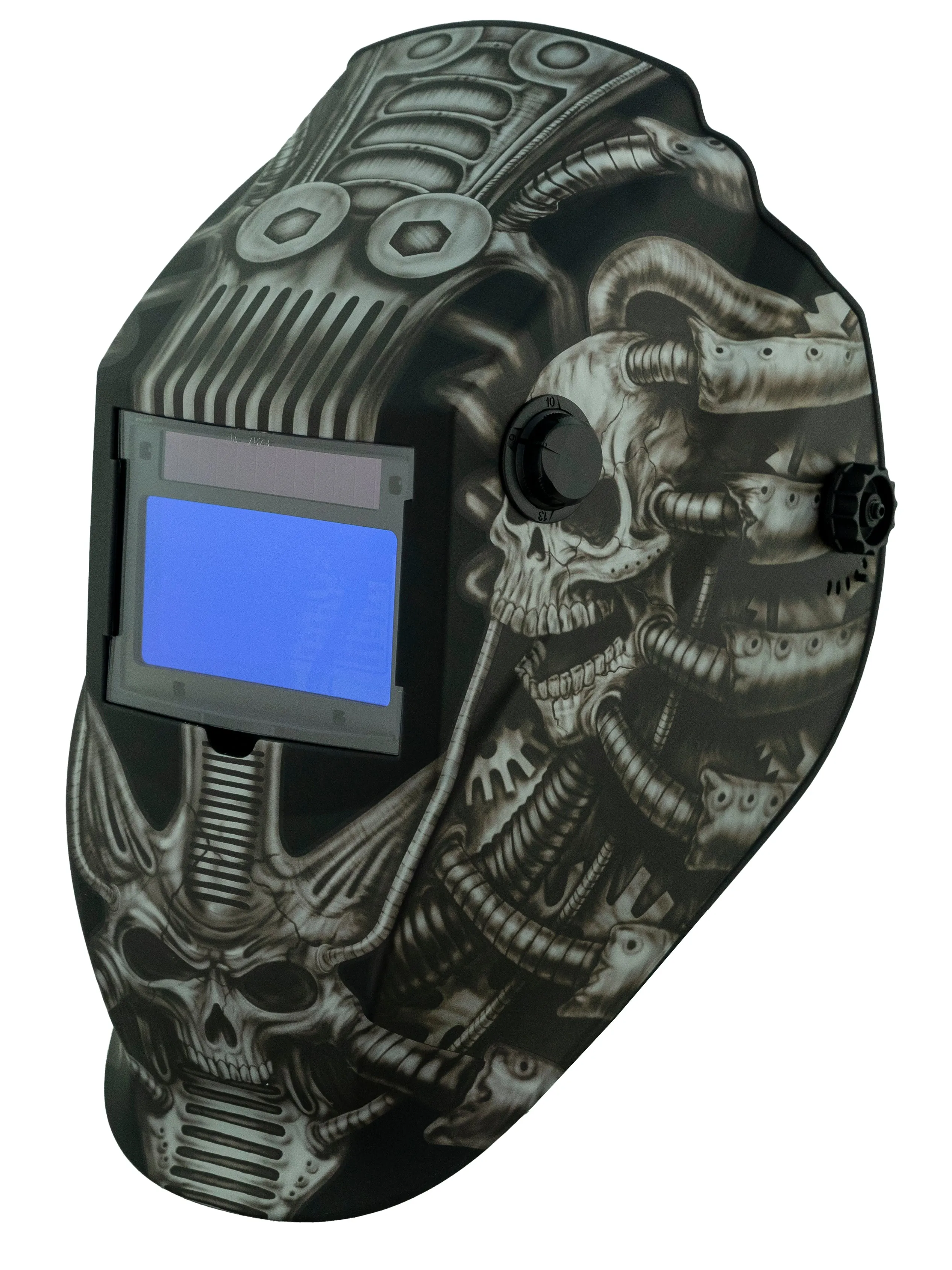 Metal Man ATEC8735SGC Techno Skull BIG Window Variable Shade Auto Darkening Welding Helmet