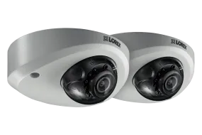 Mini Audio HD IP 2K Metal Dome Security Camera, 150ft Color Night Vision (2-pack)