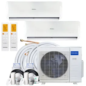 MRCOOL Olympus 21,000 BTU 22.9 SEER2 2-Zone Ductless Heat Pump Split System 9K   12K