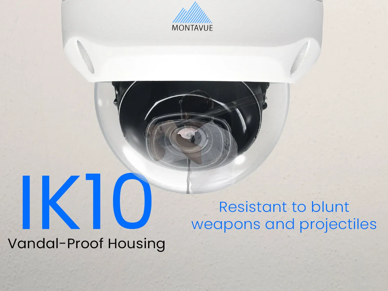 MTD4095 | 4MP 2K Vandal-Proof IK10 Dome Security Camera with SMD 