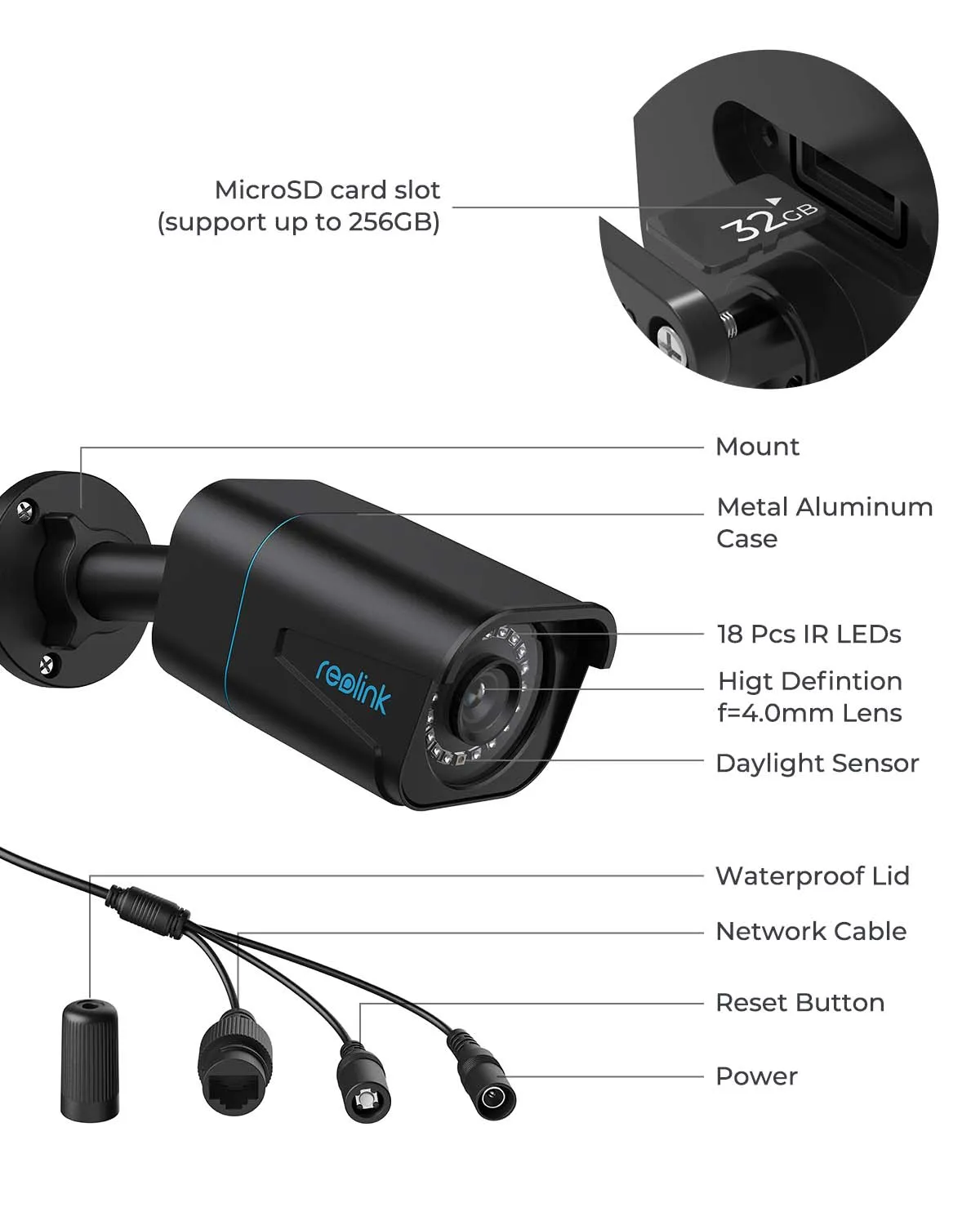 Reolink Outdoor Security Camera 4K PoE IP System RLC-810A (2 Pack)