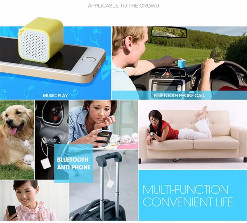 SMART BOX -Mini Wireless Bluetooth Smart Box  Anti-lost 2-Way Hands-Free calls, Take Pics,Music Speaker