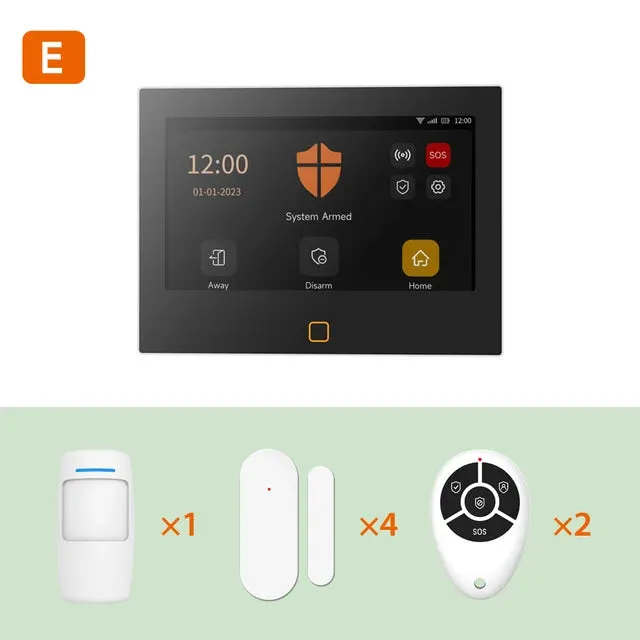 Staniot 7 inch HD Alarm System Wireless WiFi 4G Tuya Smart Home Security Protection Works With Alexa Google APP Remote Control