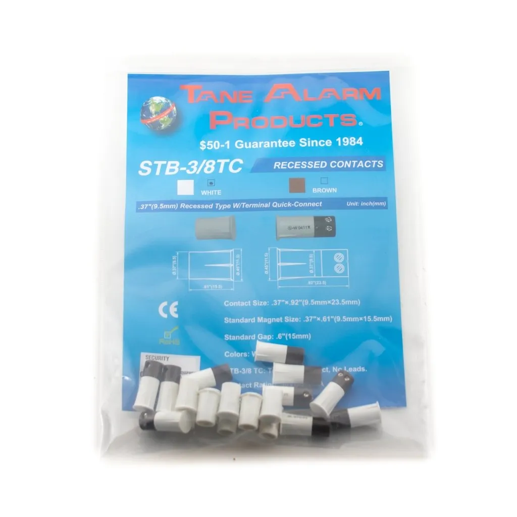 TANE STB38TCWH 3/8" Recessed White Contact 10 Pack