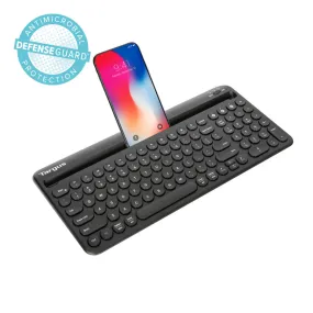 Targus AKB867 Multi-Device Bluetooth® Antimicrobial Keyboard with Tablet/Phone Cradle